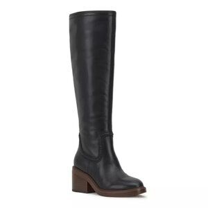 Vuliann 4 Womens Leather Extra Wide Calf Knee-High Boots 8